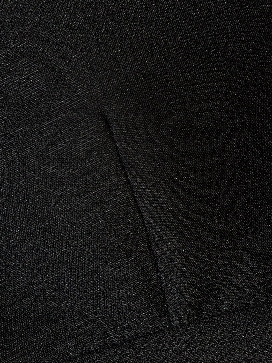 Shop Valentino Wool & Silk Crepe Couture Triangle Bra In Black