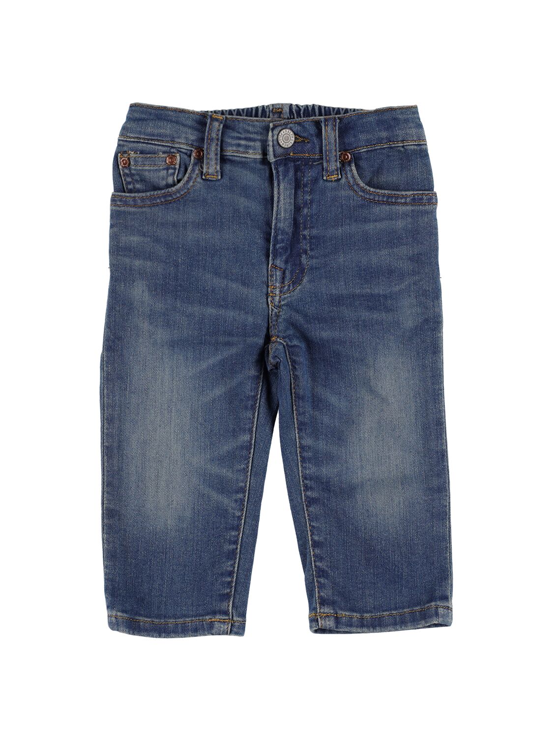 Image of Stonewashed Cotton Denim Jeans