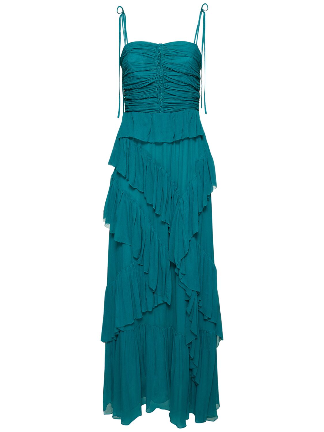 Image of Aveline Silk Long Gown