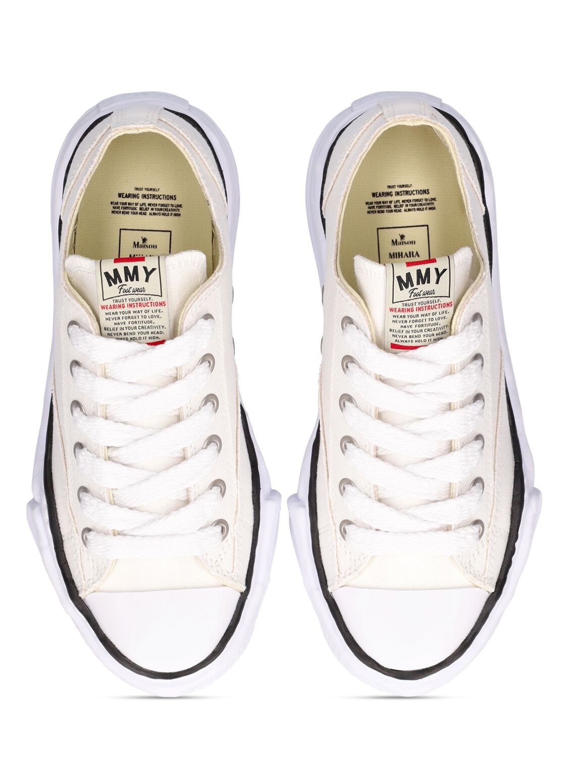 Shop Miharayasuhiro Peterson Low Og Sole Canvas Sneakers In White