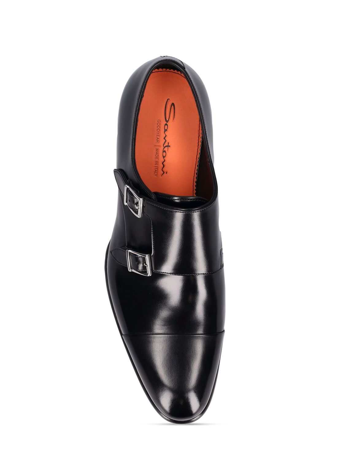 Shop Santoni Buckled Leather Shoes In Black