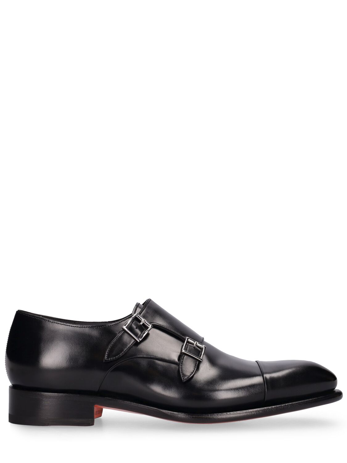 Shop Santoni Buckled Leather Shoes In Black