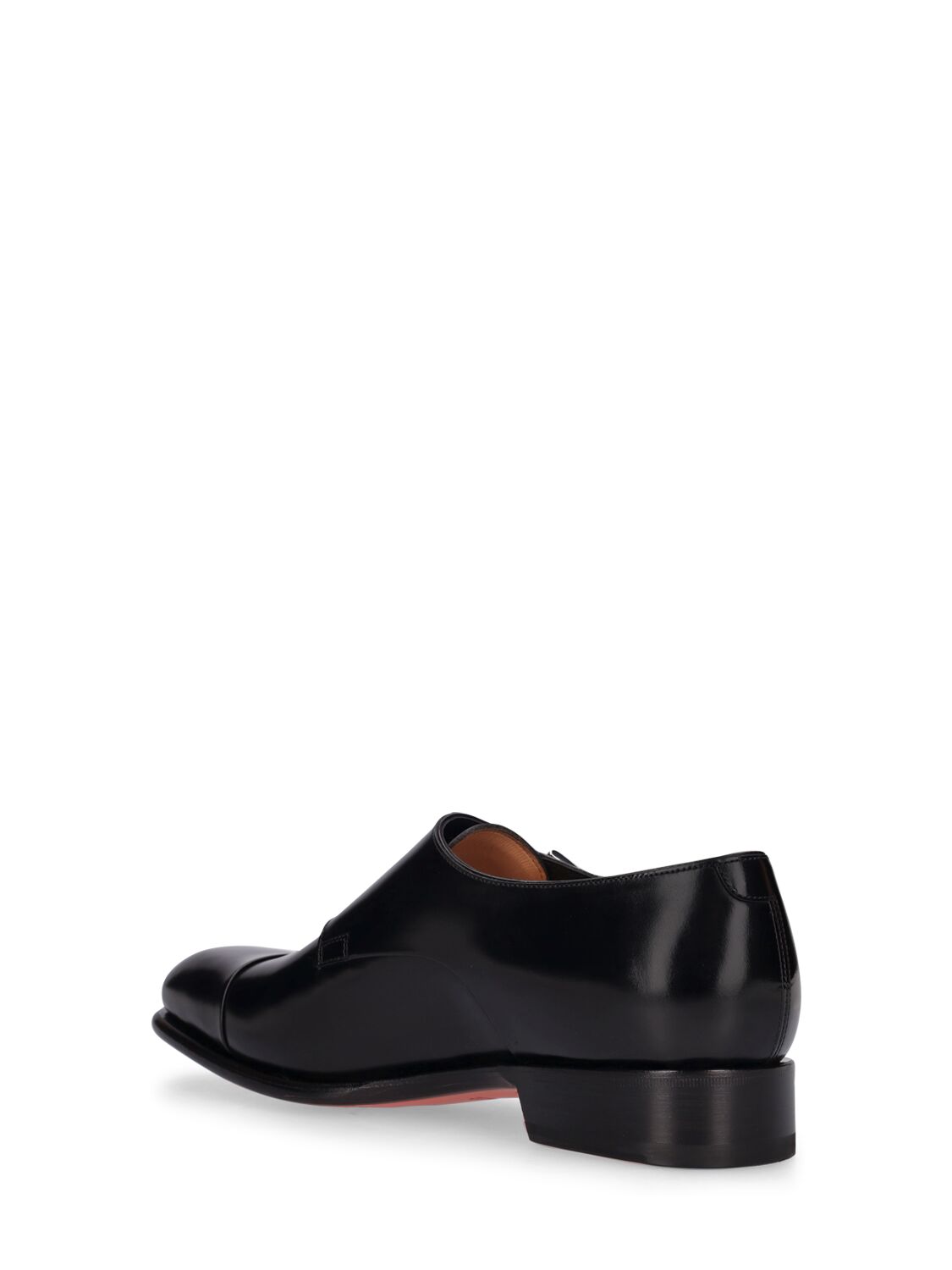 Shop Santoni Buckled Leather Shoes In Black