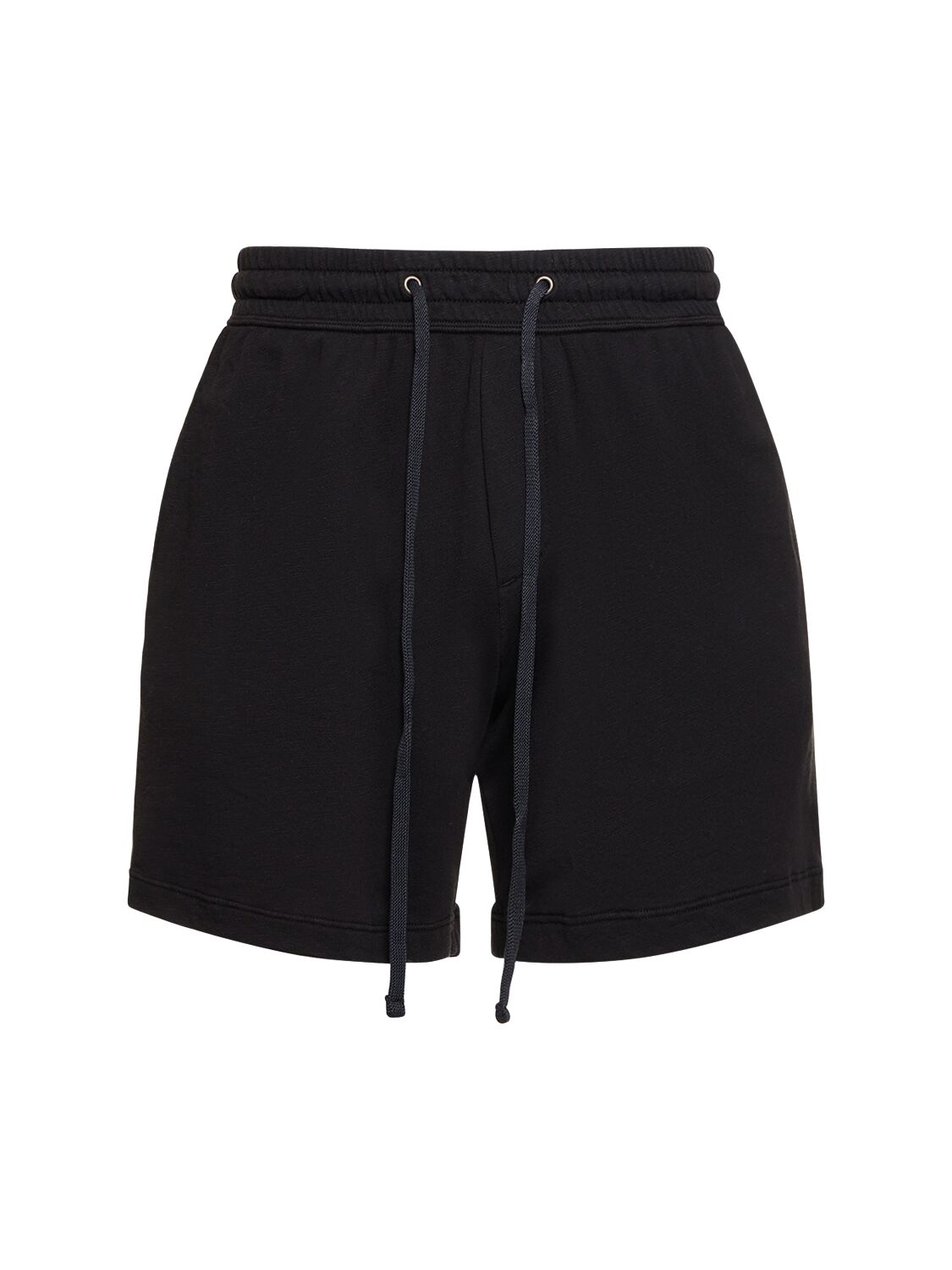 James Perse Vintage Cotton French Terry Sweat Shorts In Black