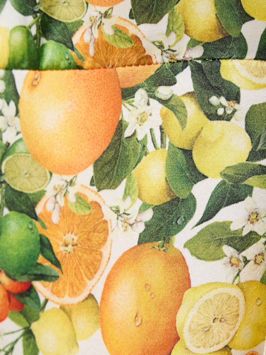 Shop Stella Mccartney Lemon Print Silk Midi Dress In Multicolor