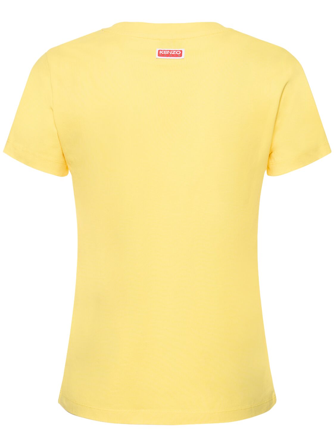 Shop Kenzo Target Classic Cotton T-shirt In Yellow