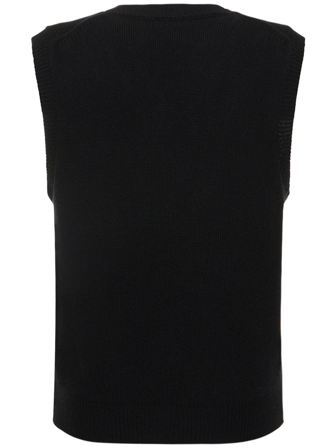 Shop Kenzo Boke Flower Crest Wool Vest In Black