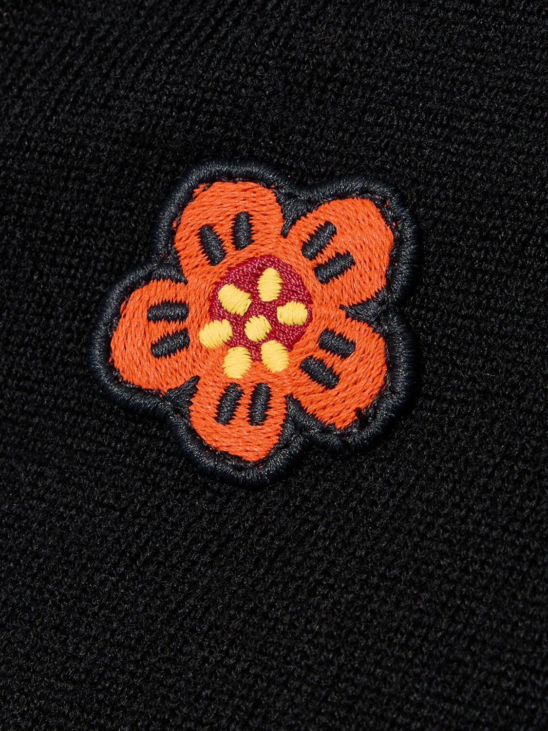 Shop Kenzo Boke Flower Crest Logo Wool Sweater In Black