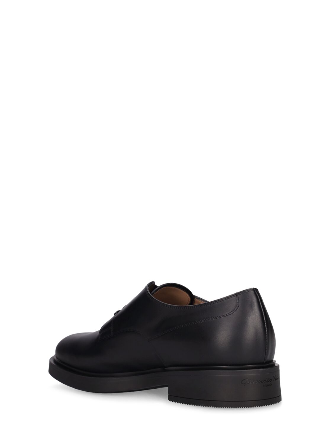 Shop Gianvito Rossi William Leather Lace-up Derby Shoes In Black