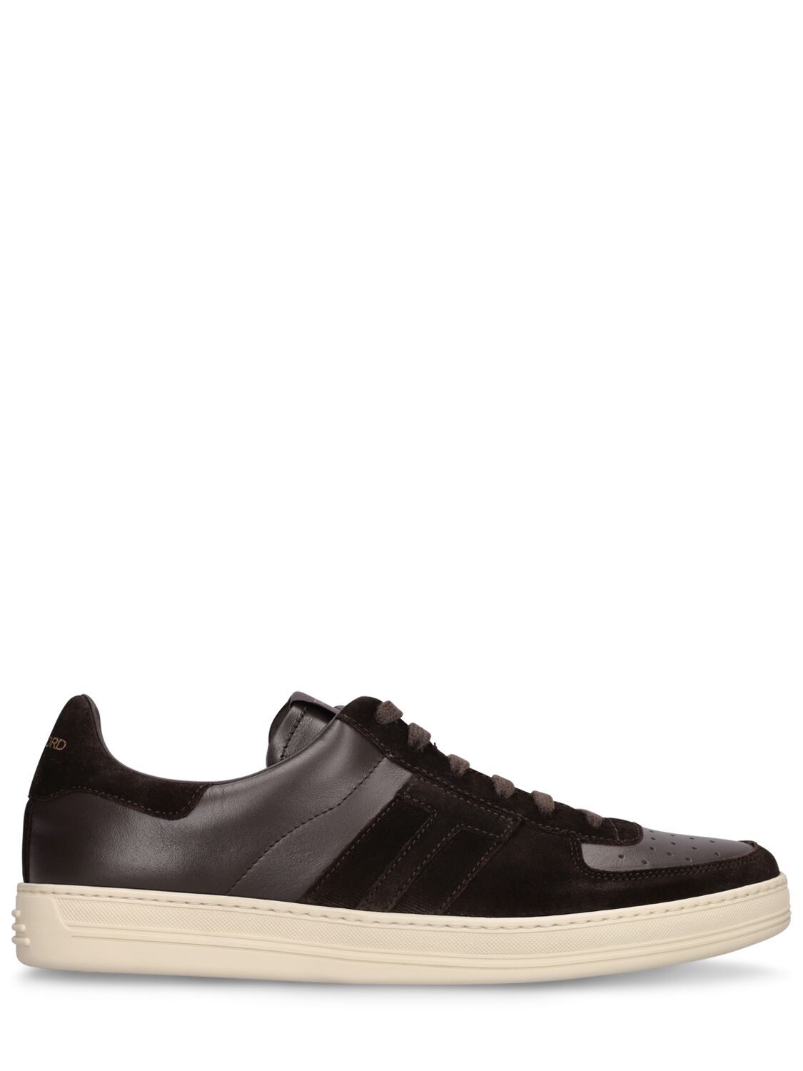 Tom Ford Radcliffe Line Low Top Sneakers In Brown,off White