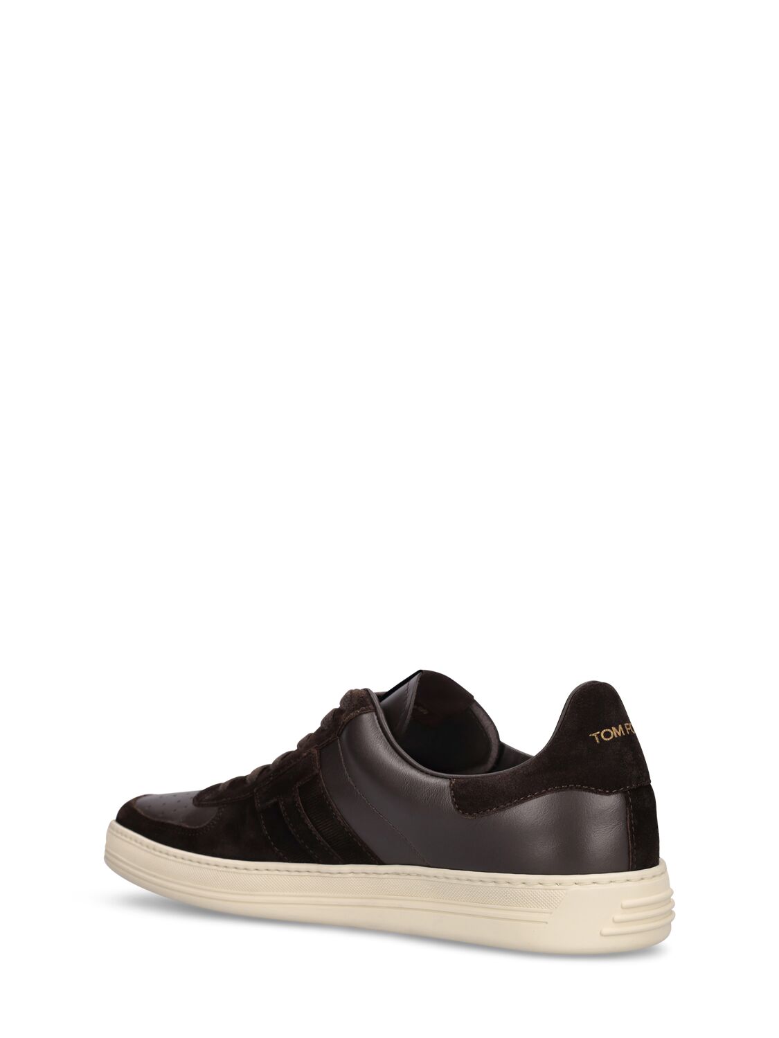 Shop Tom Ford Radcliffe Line Low Top Sneakers In Brown,off White