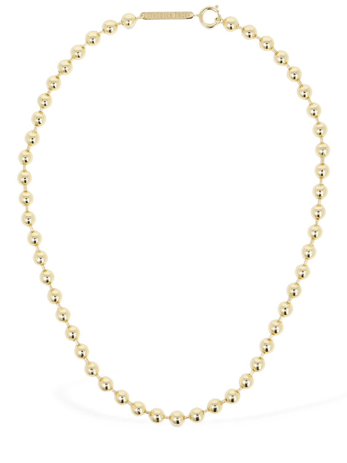 Shop Federica Tosi Lace Allison Mini Chain Necklace In Gold