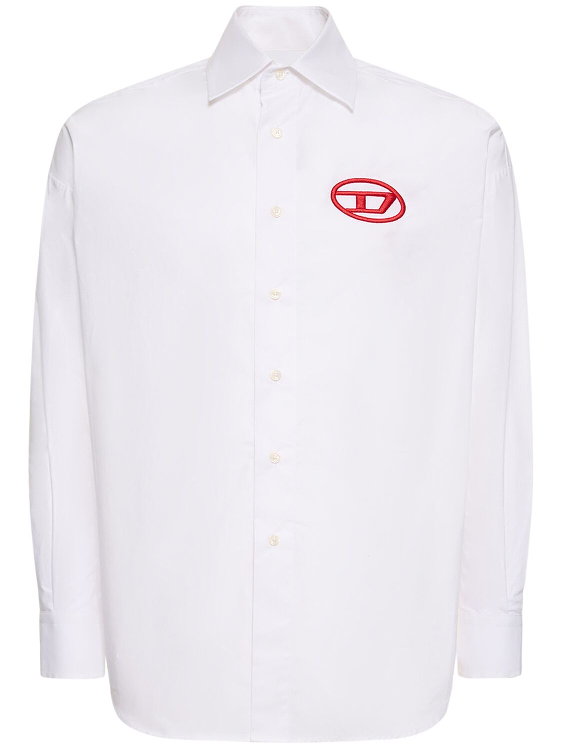 Oval-d Embroidery Cotton Poplin Shirt – MEN > CLOTHING > SHIRTS