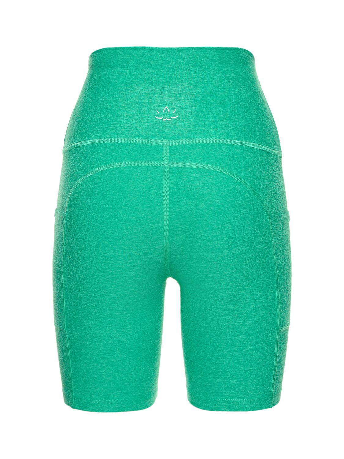 Shop Beyond Yoga Spacedye High Waist Biker Shorts In Green