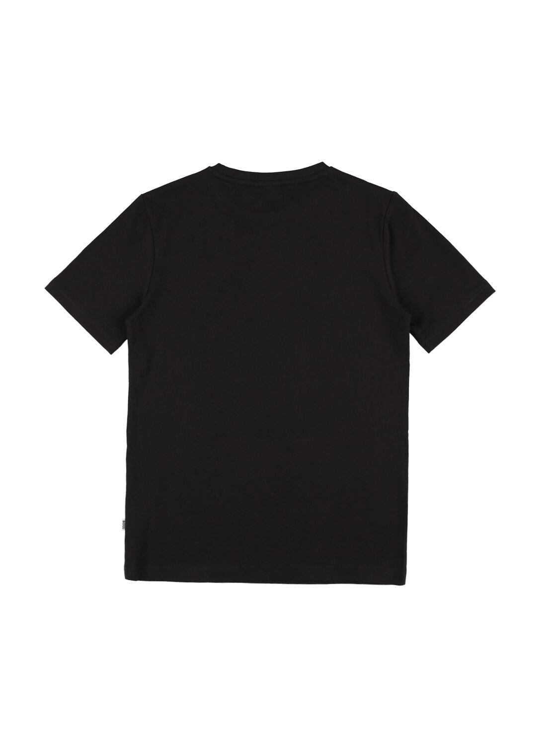 Shop Hugo Boss Rubberized Logo Cotton Jersey T-shirt In 블랙