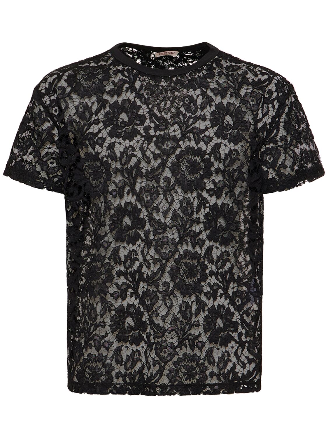 Valentino Lace T-shirt In Black