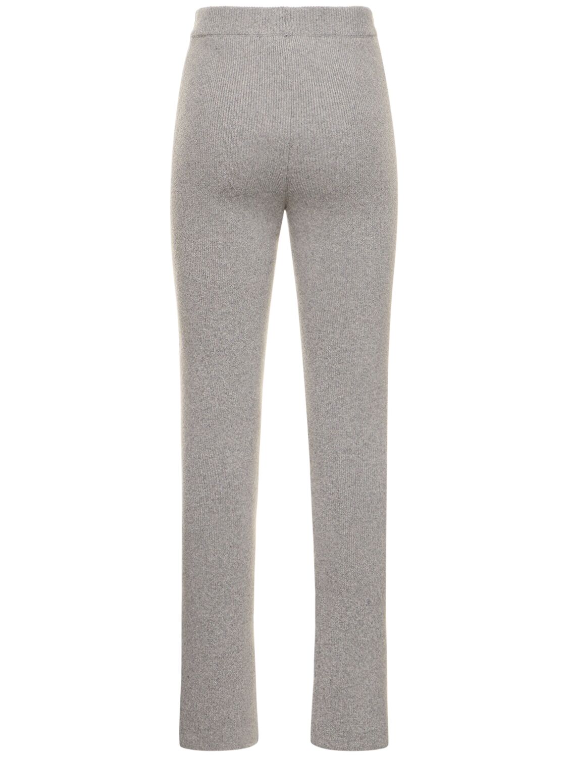 Shop Magda Butrym Rib Knit Cashmere Leggings In Grey