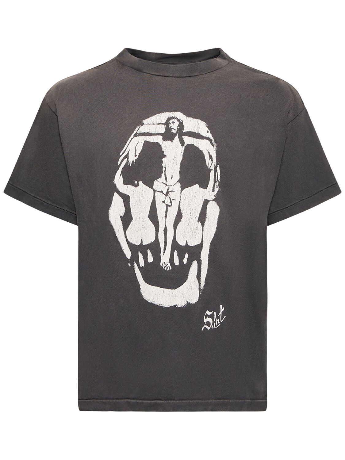 Saint Skull Printed T-shirt – MEN > CLOTHING > T-SHIRTS