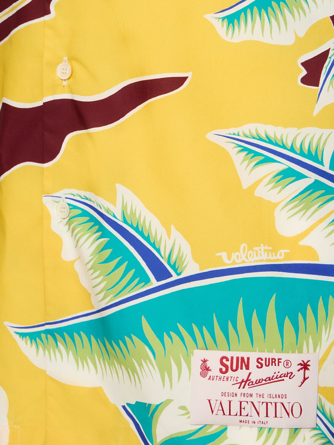 Shop Valentino Surf Rider Printed Cotton Bowling Shirt In Multicolor
