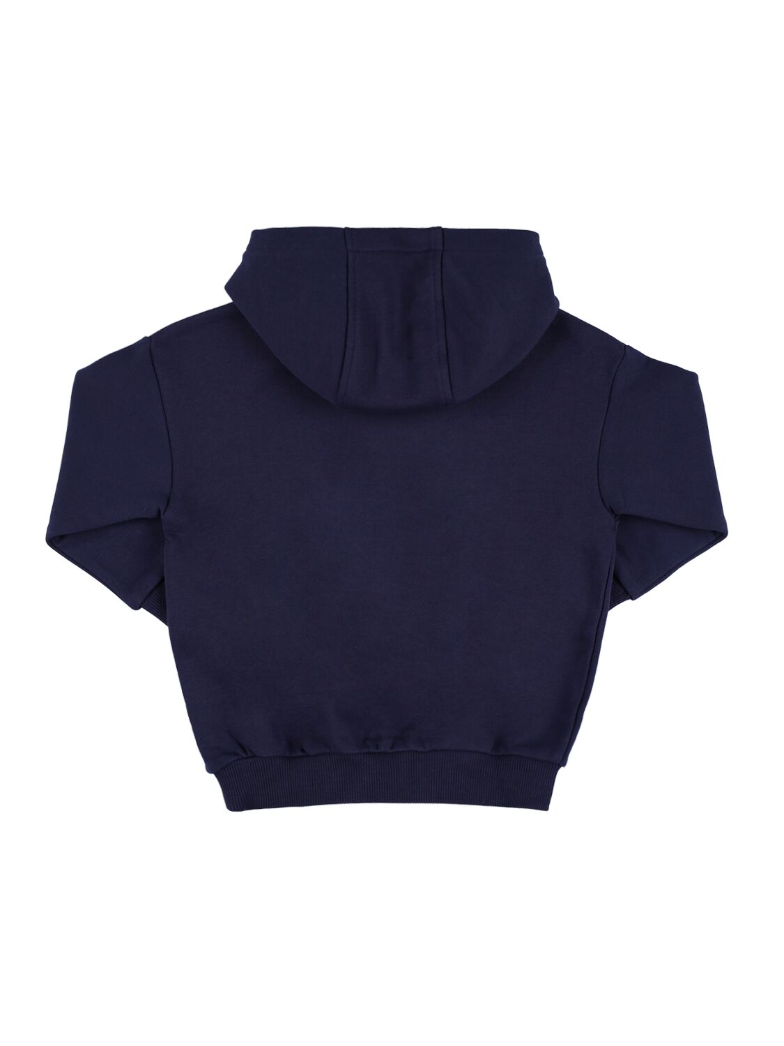Shop Kenzo Printed Cotton Hooded Sweatshirt W/logo In 네이비