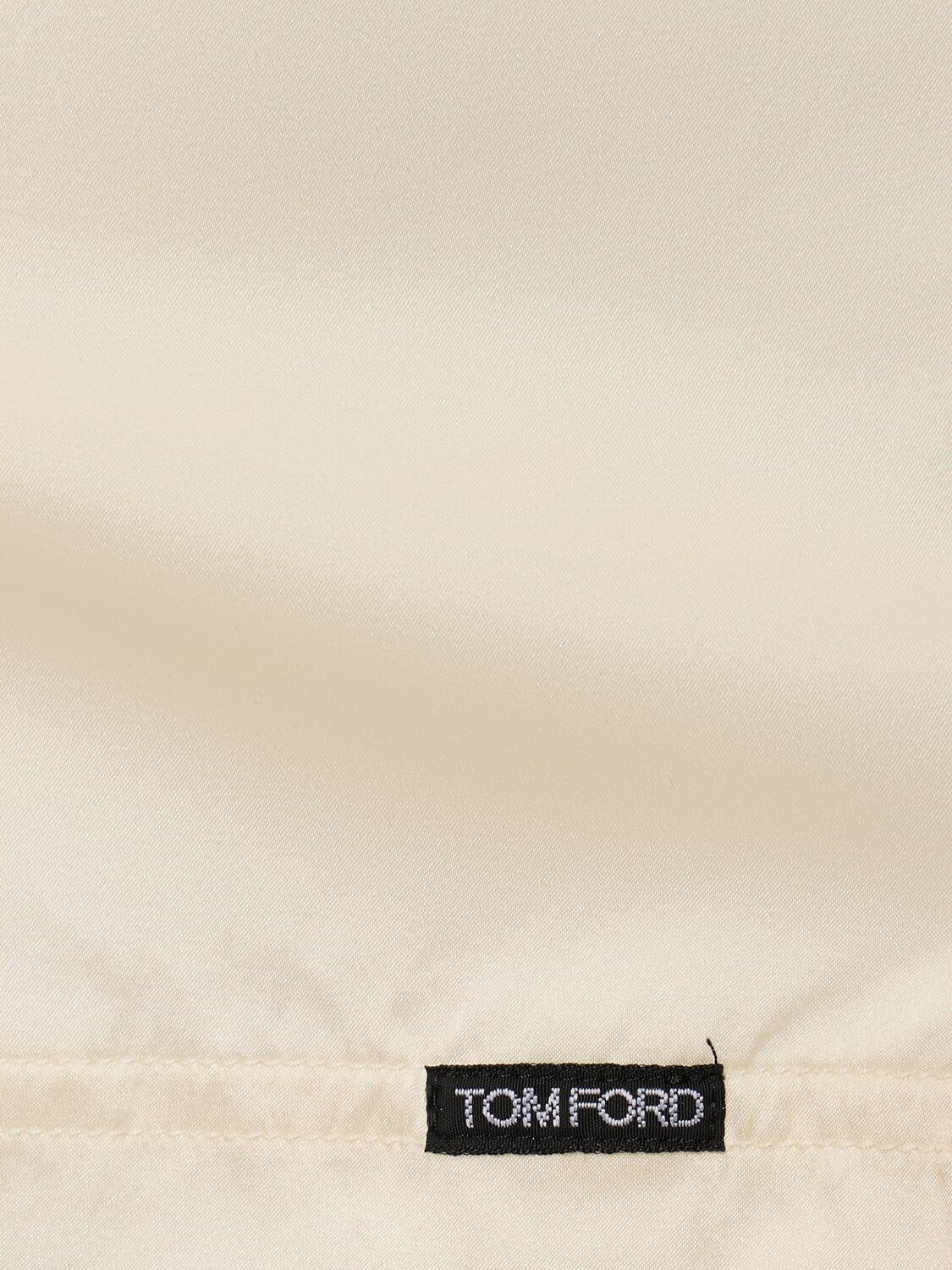 Shop Tom Ford Silk Pajama Shirt In Elfenbein