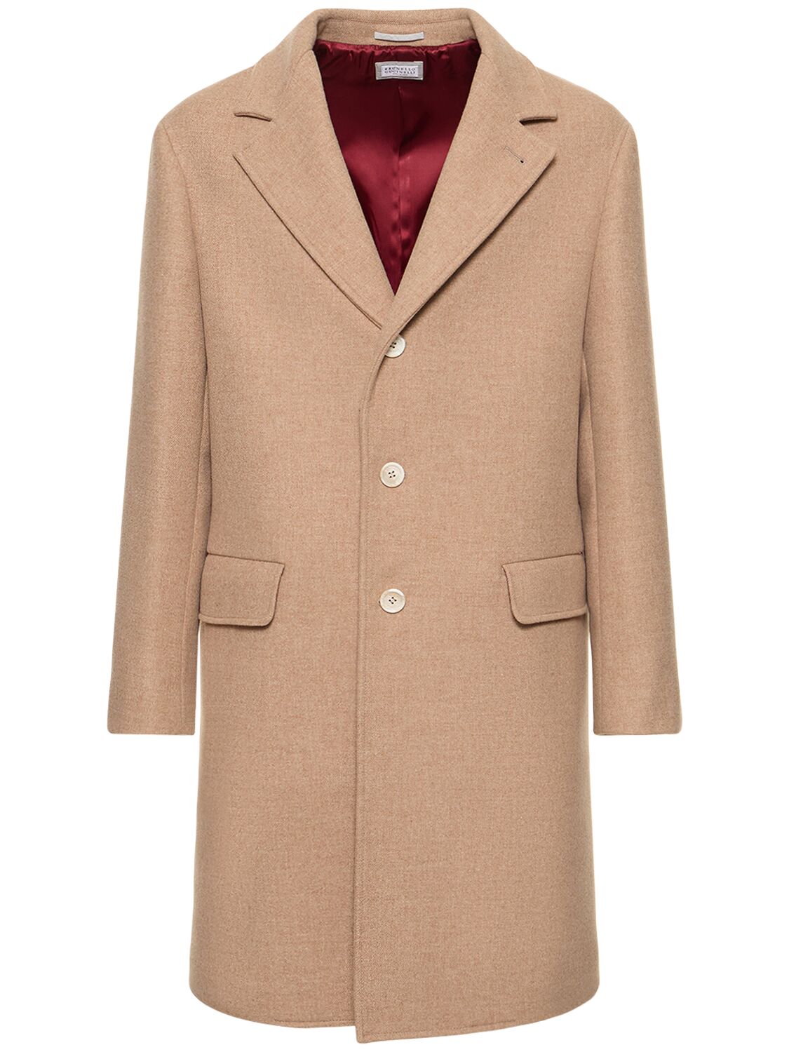 Image of Wool Flannel Overcoat