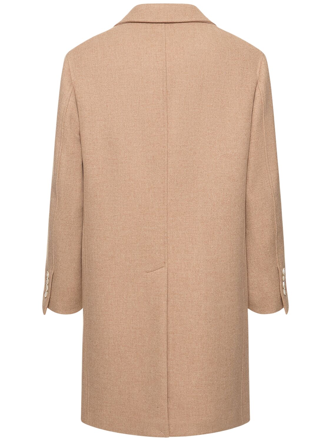 Shop Brunello Cucinelli Wool Flannel Overcoat In Camel