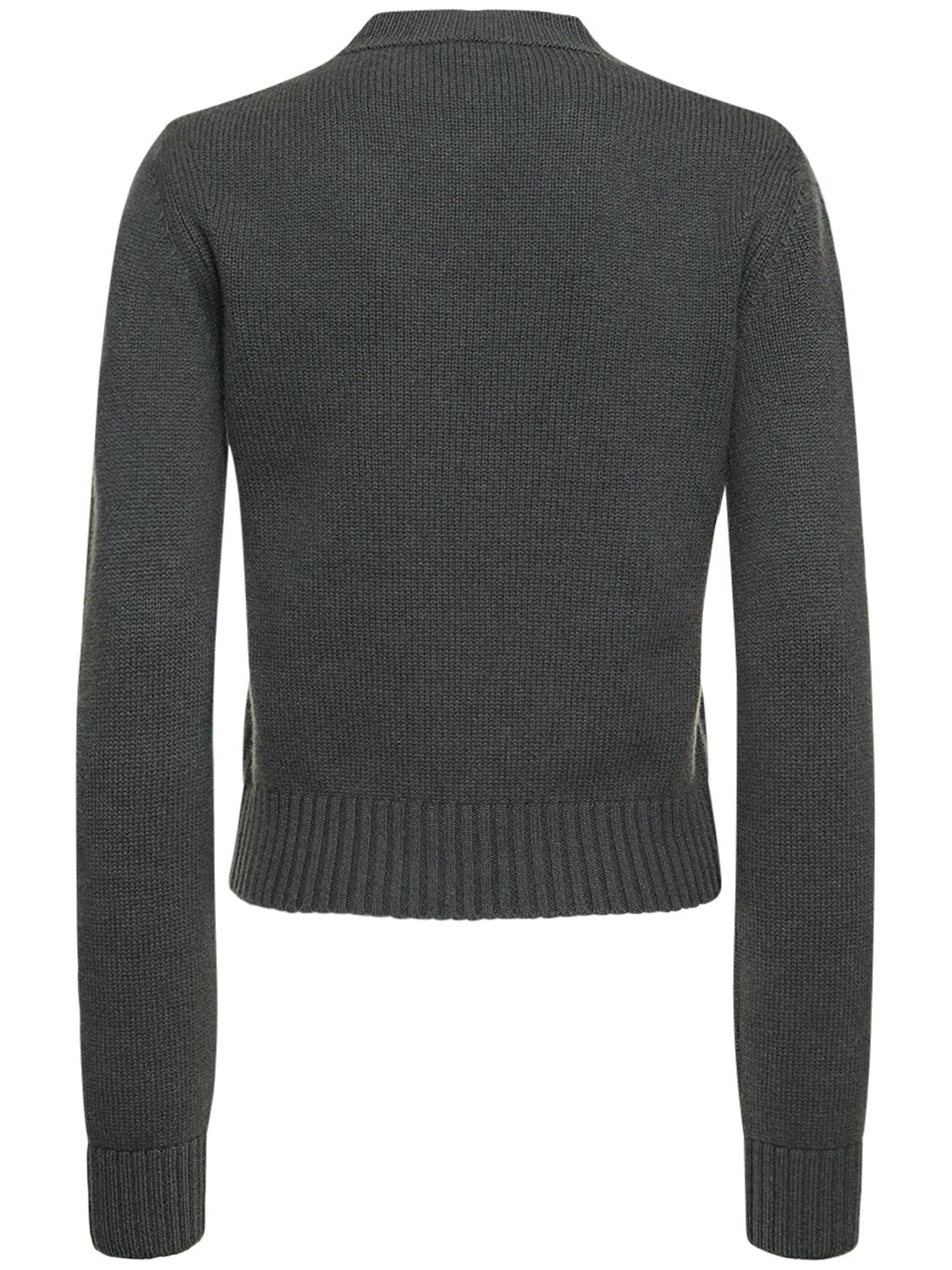 Shop Annagreta Marina Cashmere Crewneck Sweater In Grey