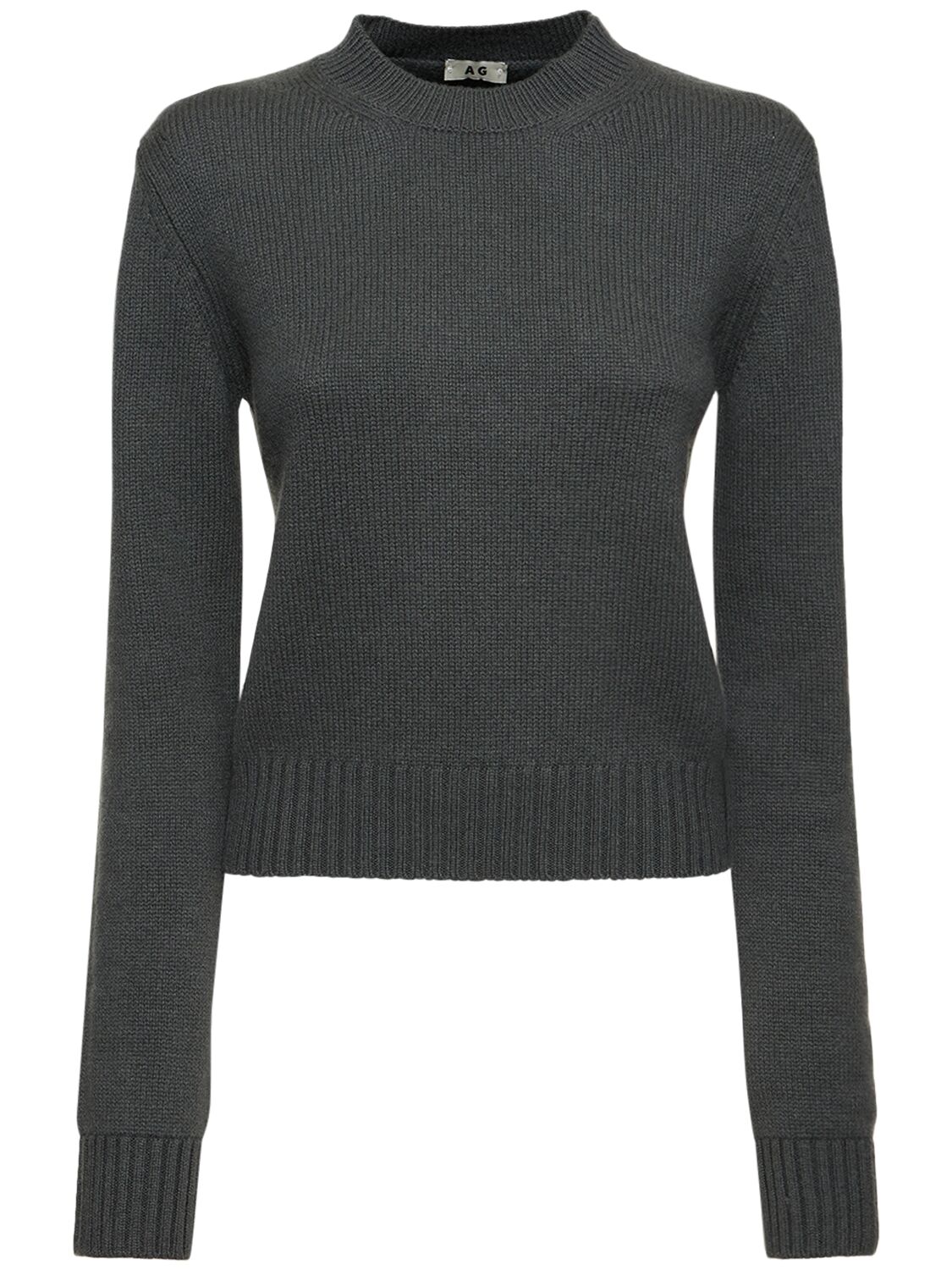 Annagreta Marina Cashmere Crewneck Sweater In Grey