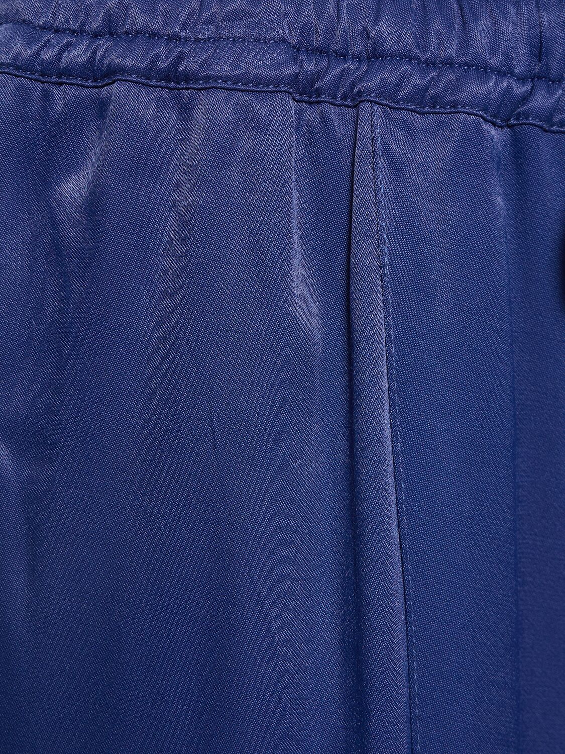 Shop Sleeper Pastelle Oversized Viscose Pants In Blue