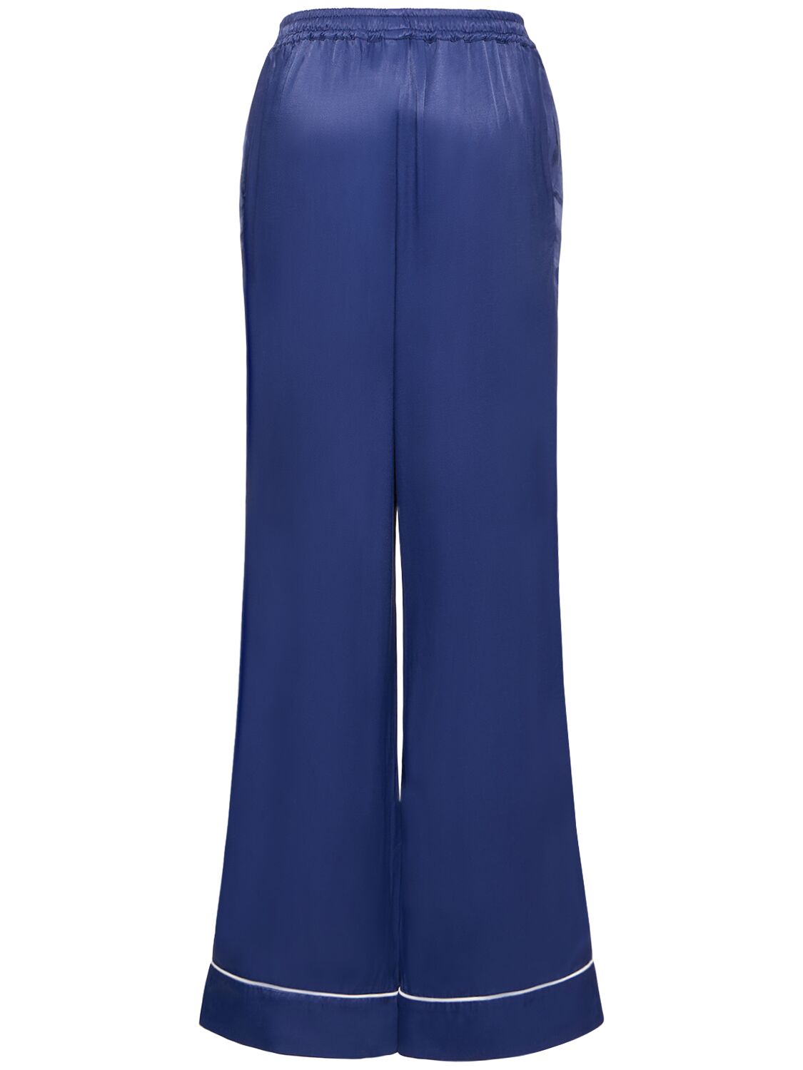 Shop Sleeper Pastelle Oversized Viscose Pants In Blue