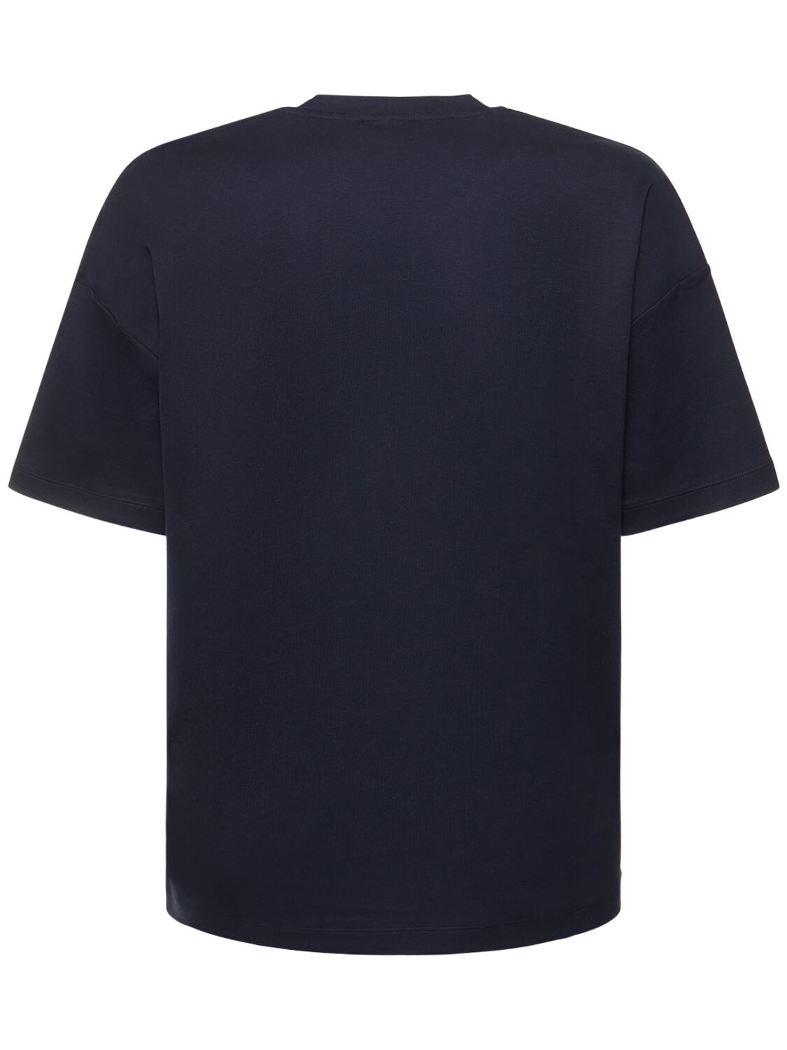 Shop Giorgio Armani Logo Jersey T-shirt In Navy