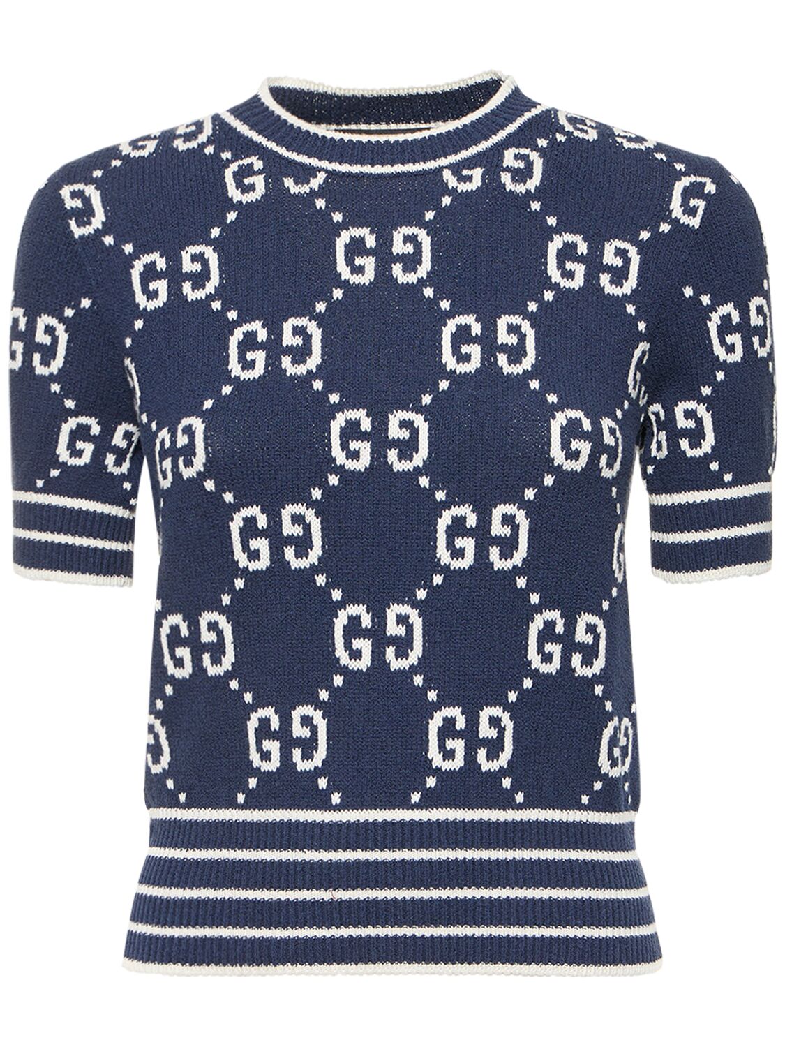 Image of Cotton Blend Knit Top