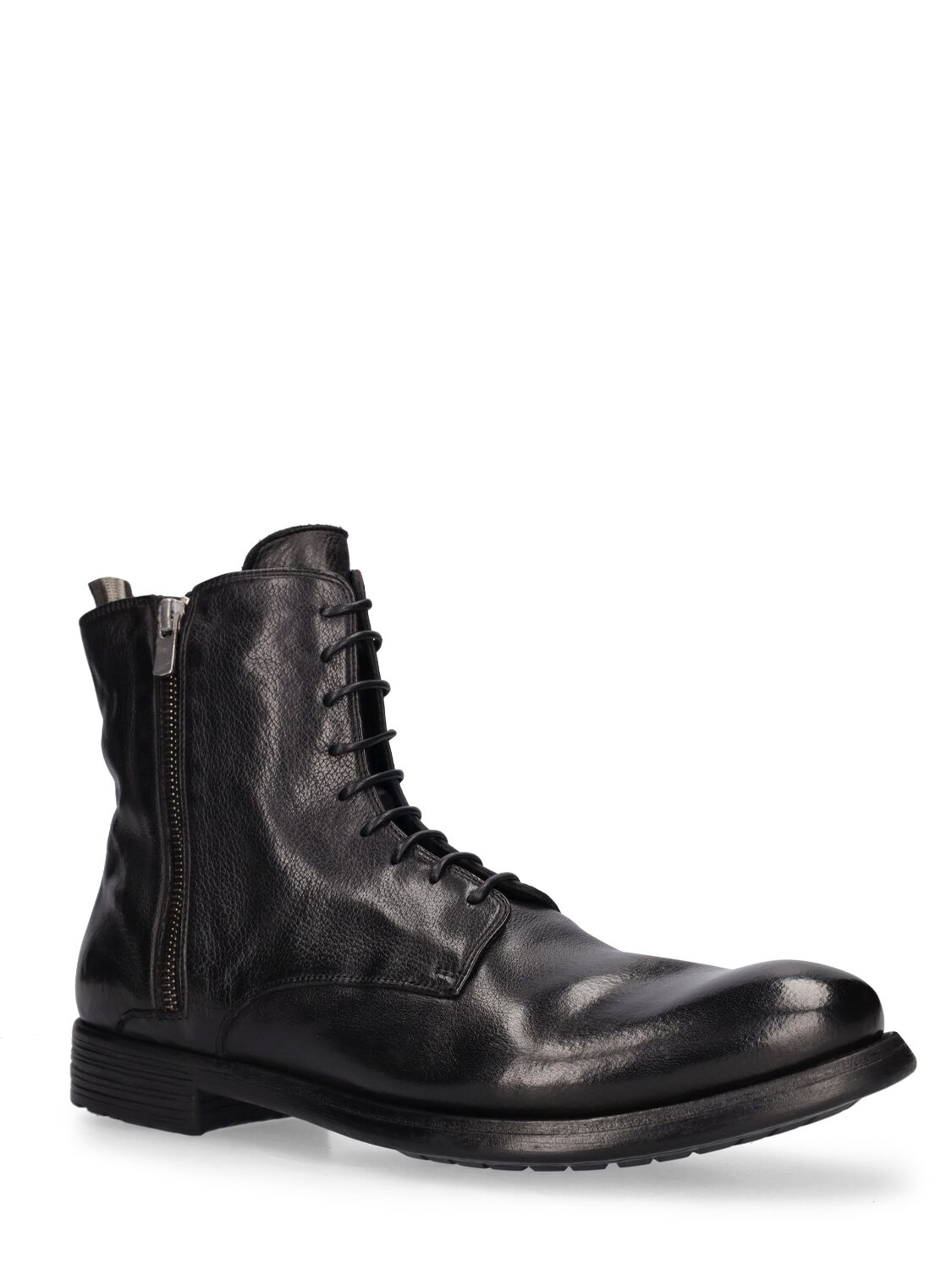 OFFICINE CREATIVE HIVE ZIPPED LACE-UP BOOTS 