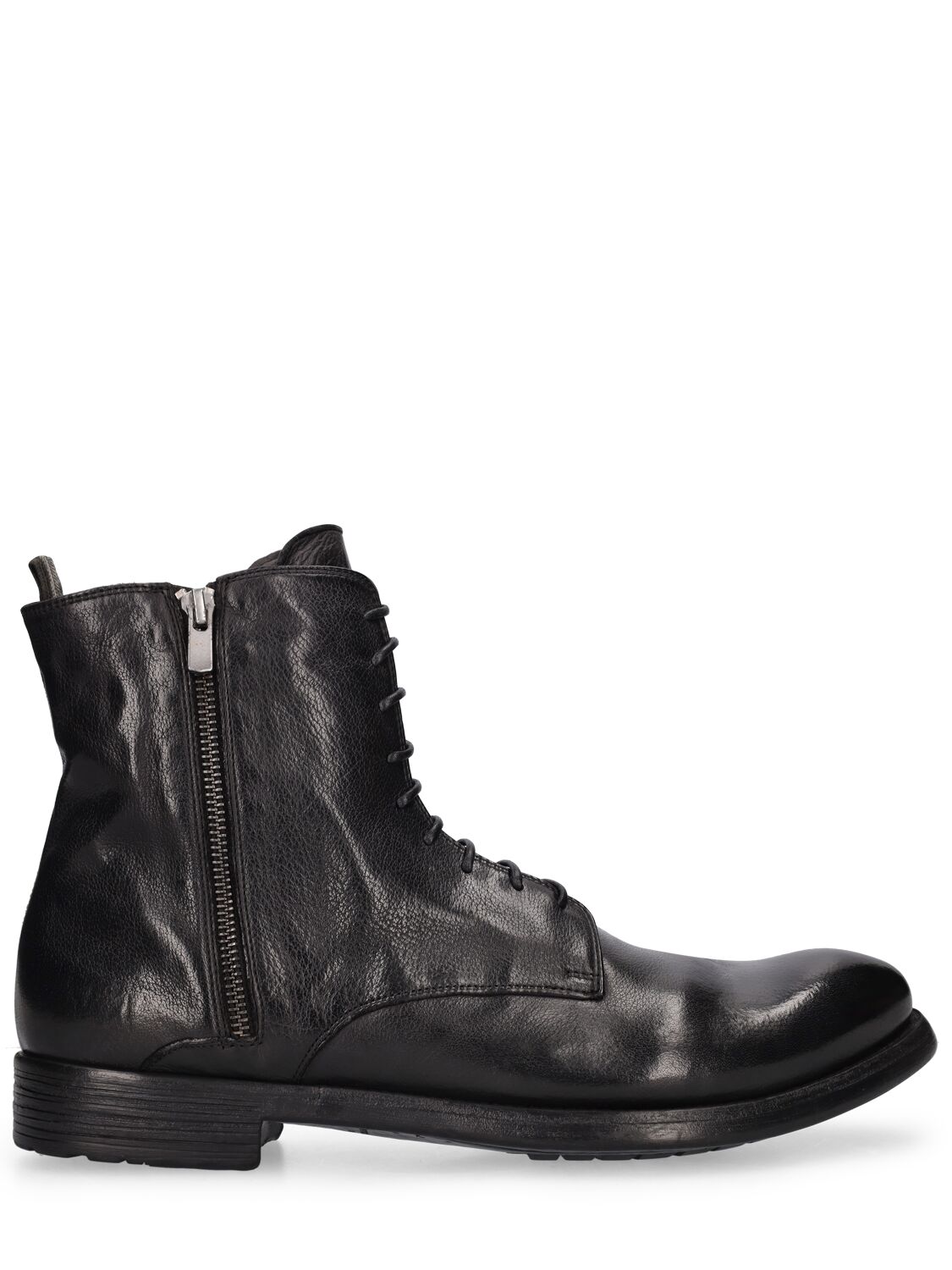 Officine Creative Hive Zipped Lace-up Boots In Black | ModeSens