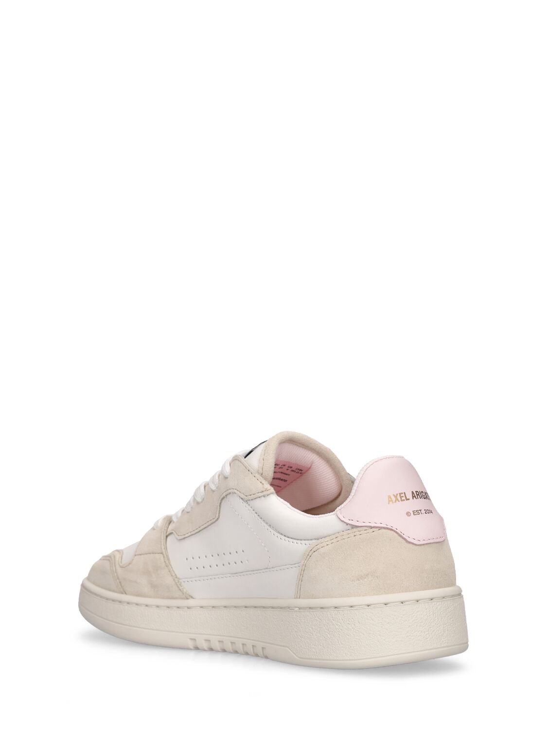 Axel Arigato Dice Mixed Leather Low-top Sneakers In White,beige