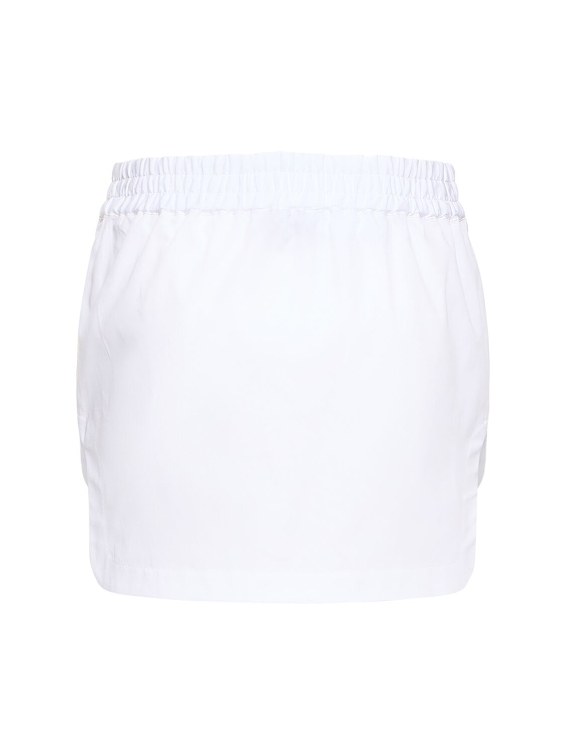 Shop Attico Rooney Cotton Poplin Mini Skirt In White