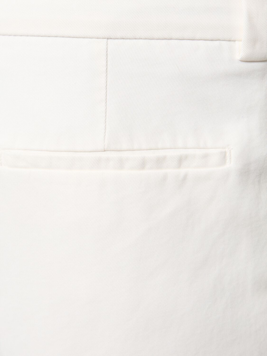 Shop Brunello Cucinelli Cotton Gabardine Straight Pants In White