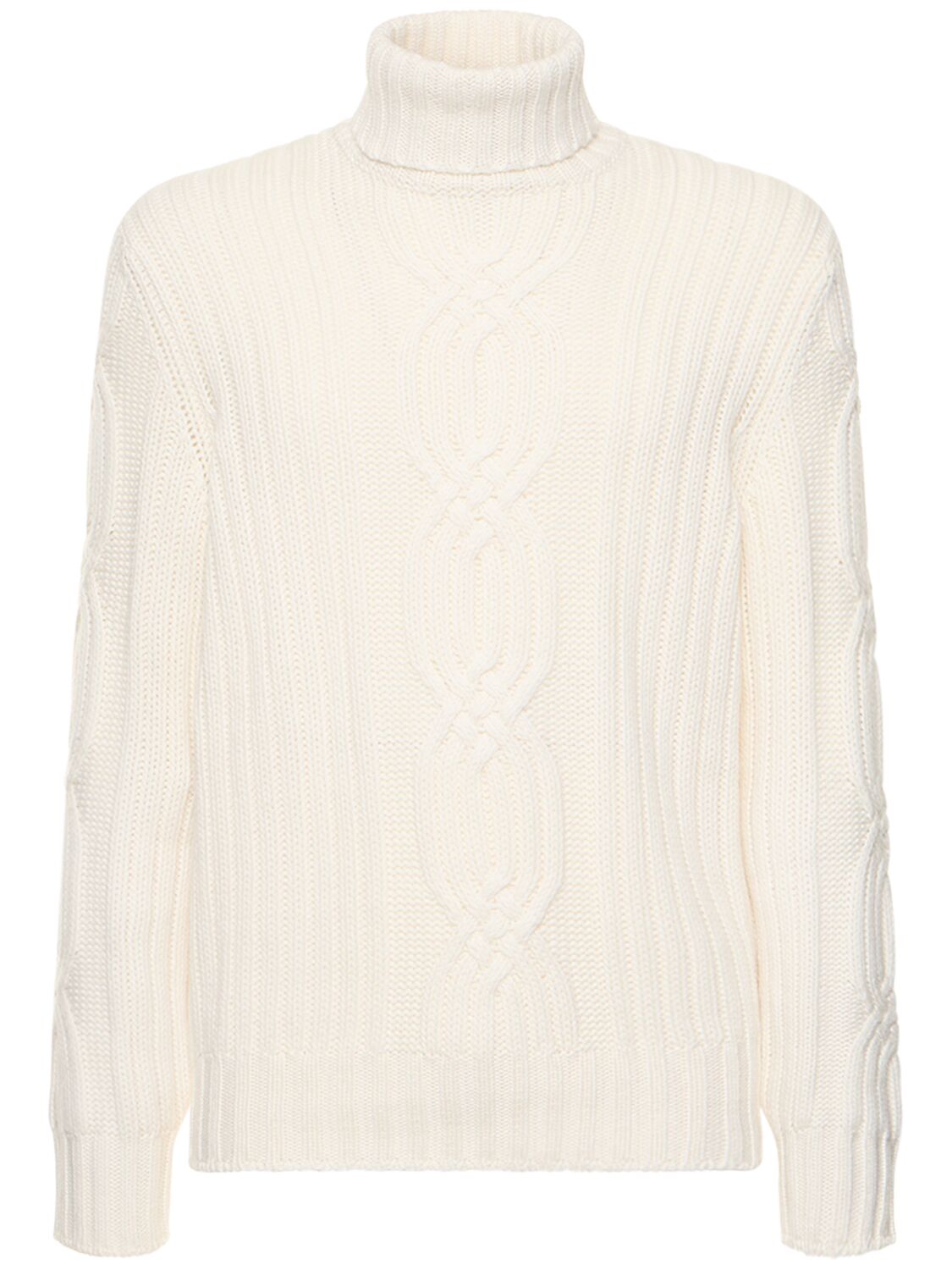 Shop Brunello Cucinelli Cashmere Knit Turtleneck Sweater In Ivory