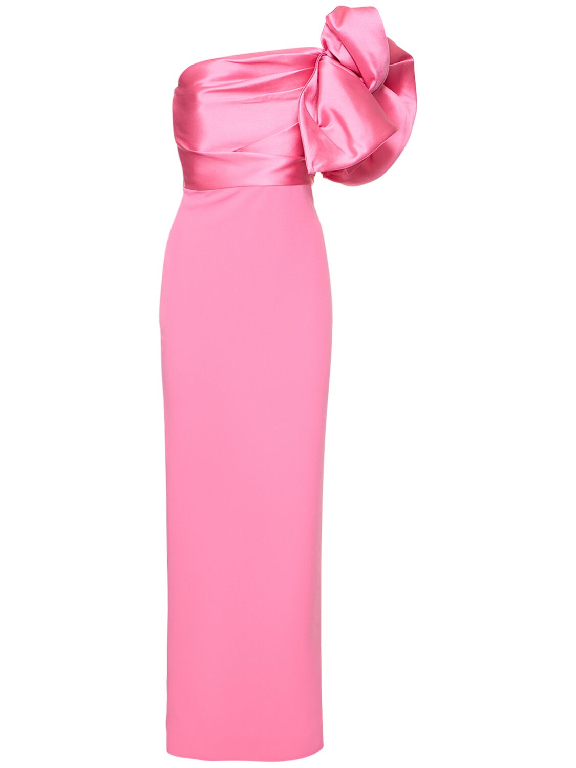 Robe Longue En Maille De Crêpe Et Sergé Lyana - SOLACE LONDON - Modalova