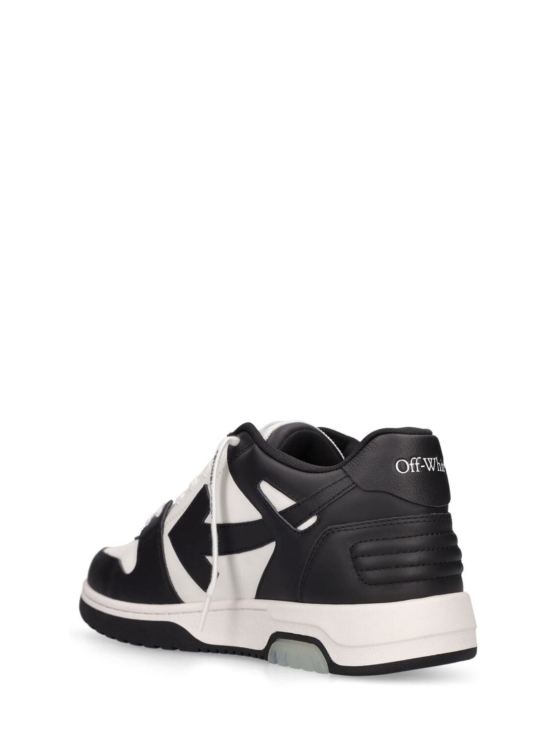 Shop Off-white Out Of Office Leather Sneakers In Black,white