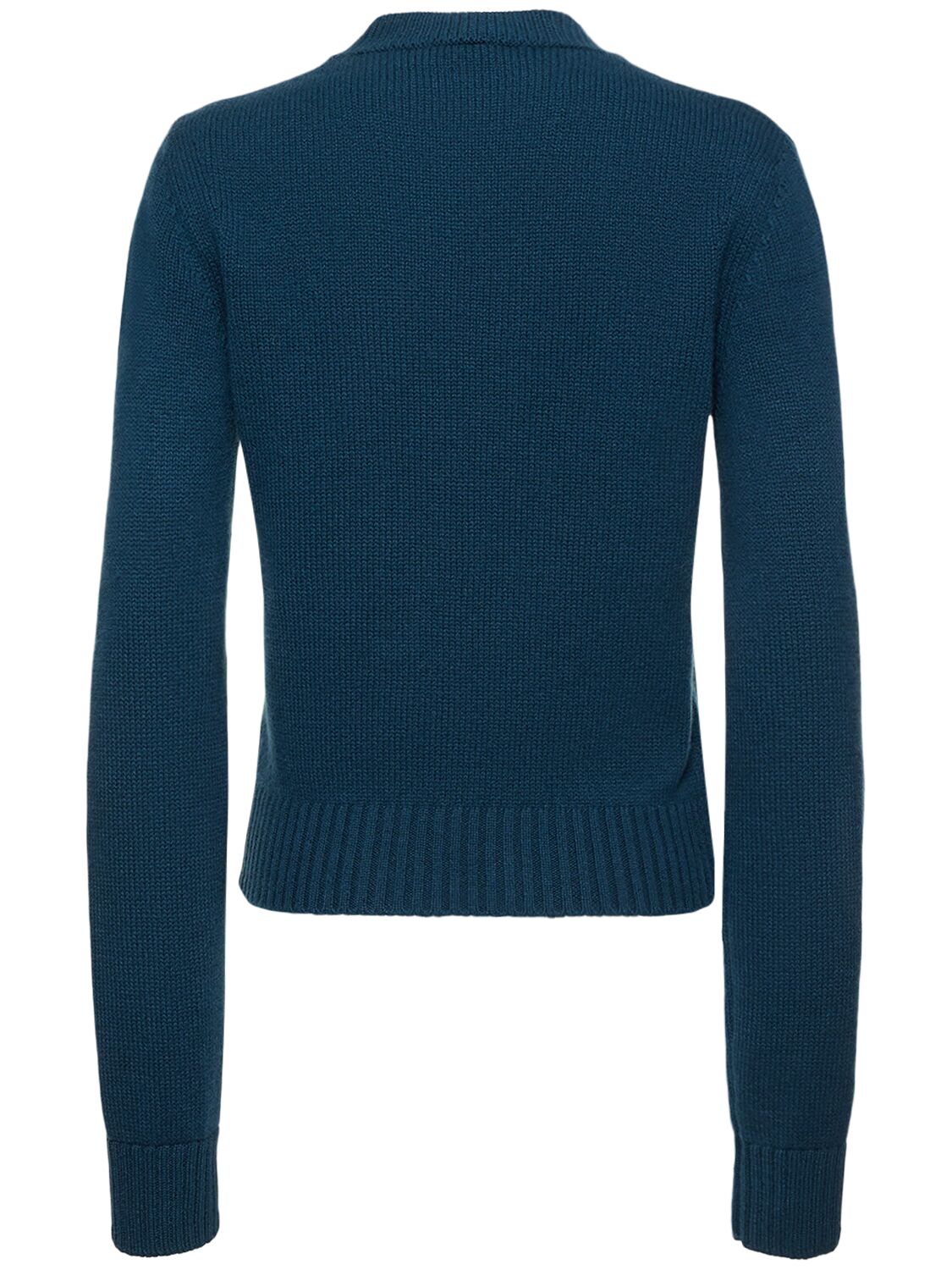 Shop Annagreta Marina Cashmere Crewneck Sweater In Blue