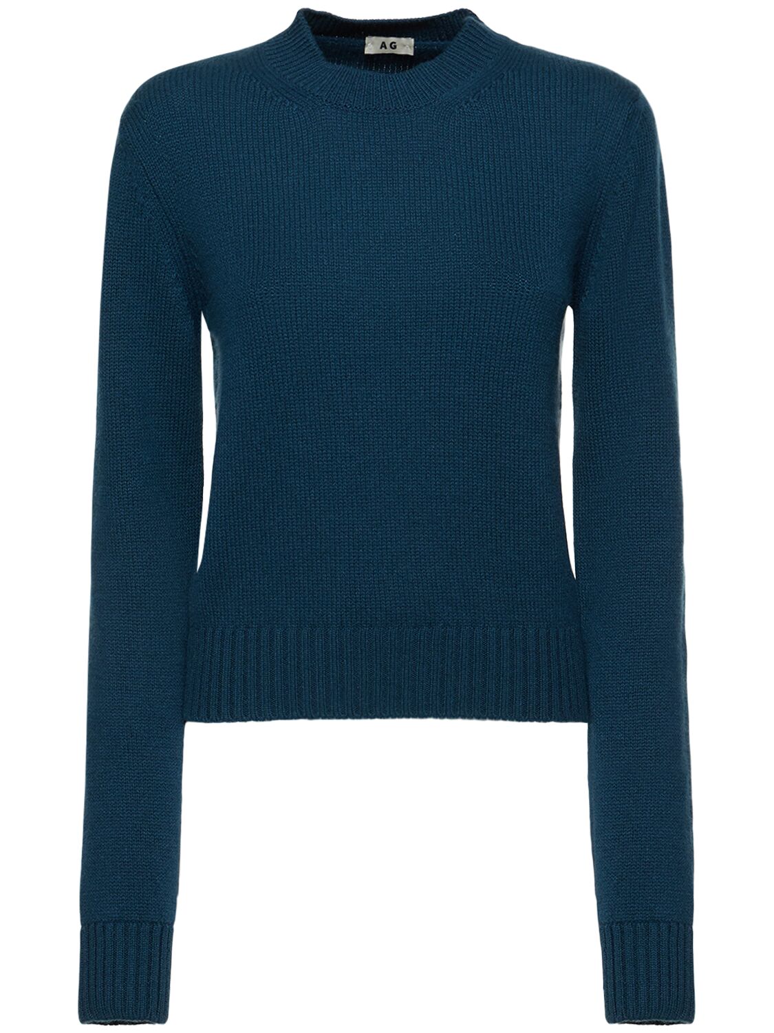 Annagreta Marina Cashmere Crewneck Sweater In Blue