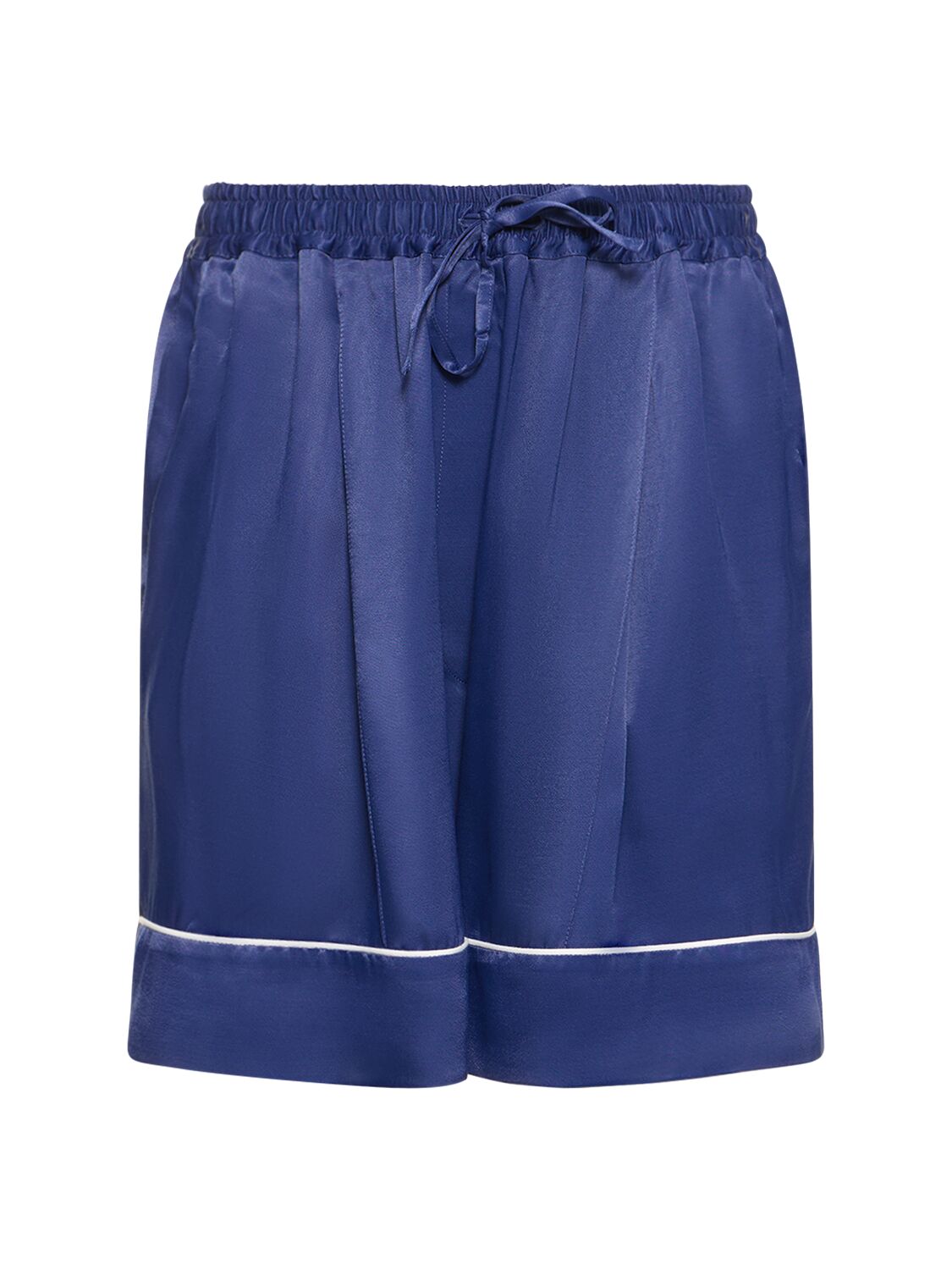 Shop Sleeper Pastelle Viscose Oversize Shorts In Blue