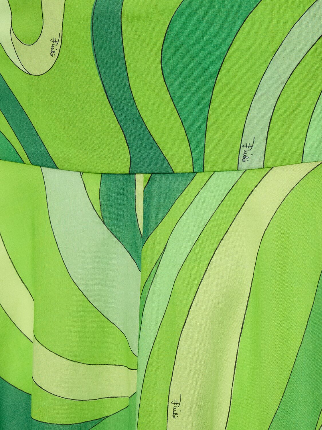 Shop Pucci Marmo Printed Cotton Muslin Maxi Skirt In Green