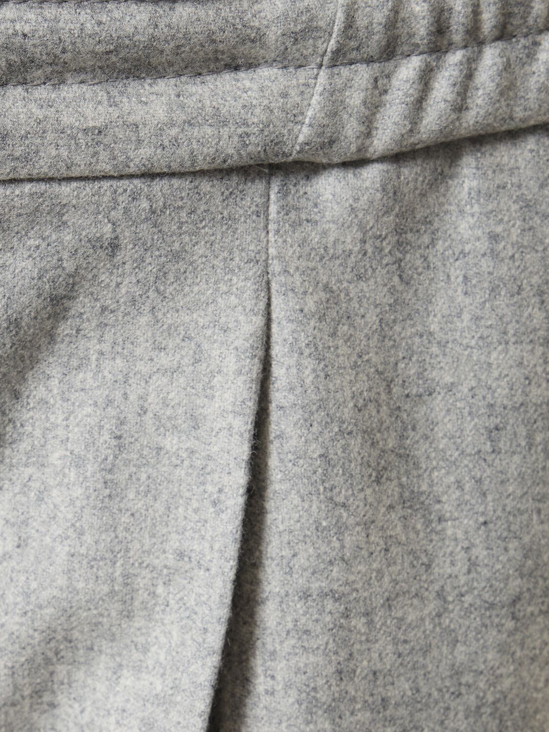 Shop Brunello Cucinelli Wool Flannel Sweatpants In Pearl Grey