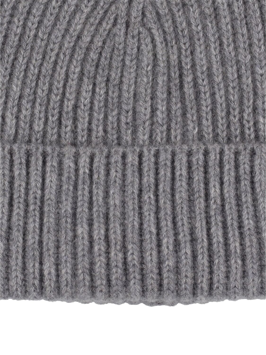 Shop Annagreta Vanina Ribbed Cashmere Hat In Grey Flannel