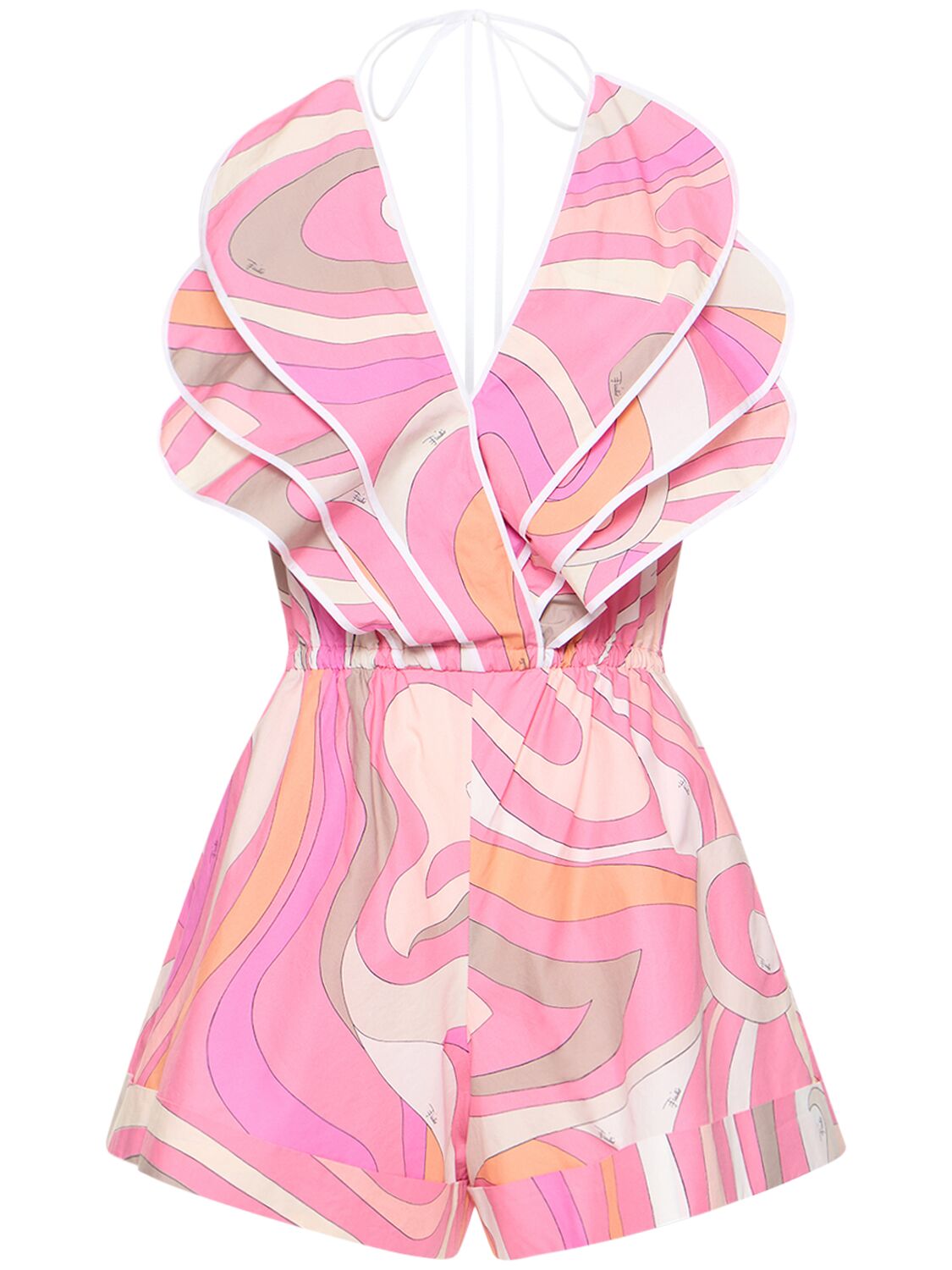 PUCCI MARMO PRINTED COTTON VOILE PLAYSUIT