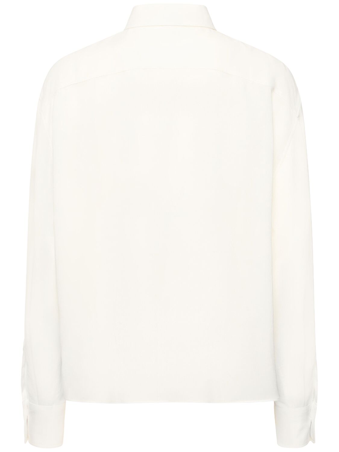 Shop Brunello Cucinelli Cotton Georgette Shirt In White