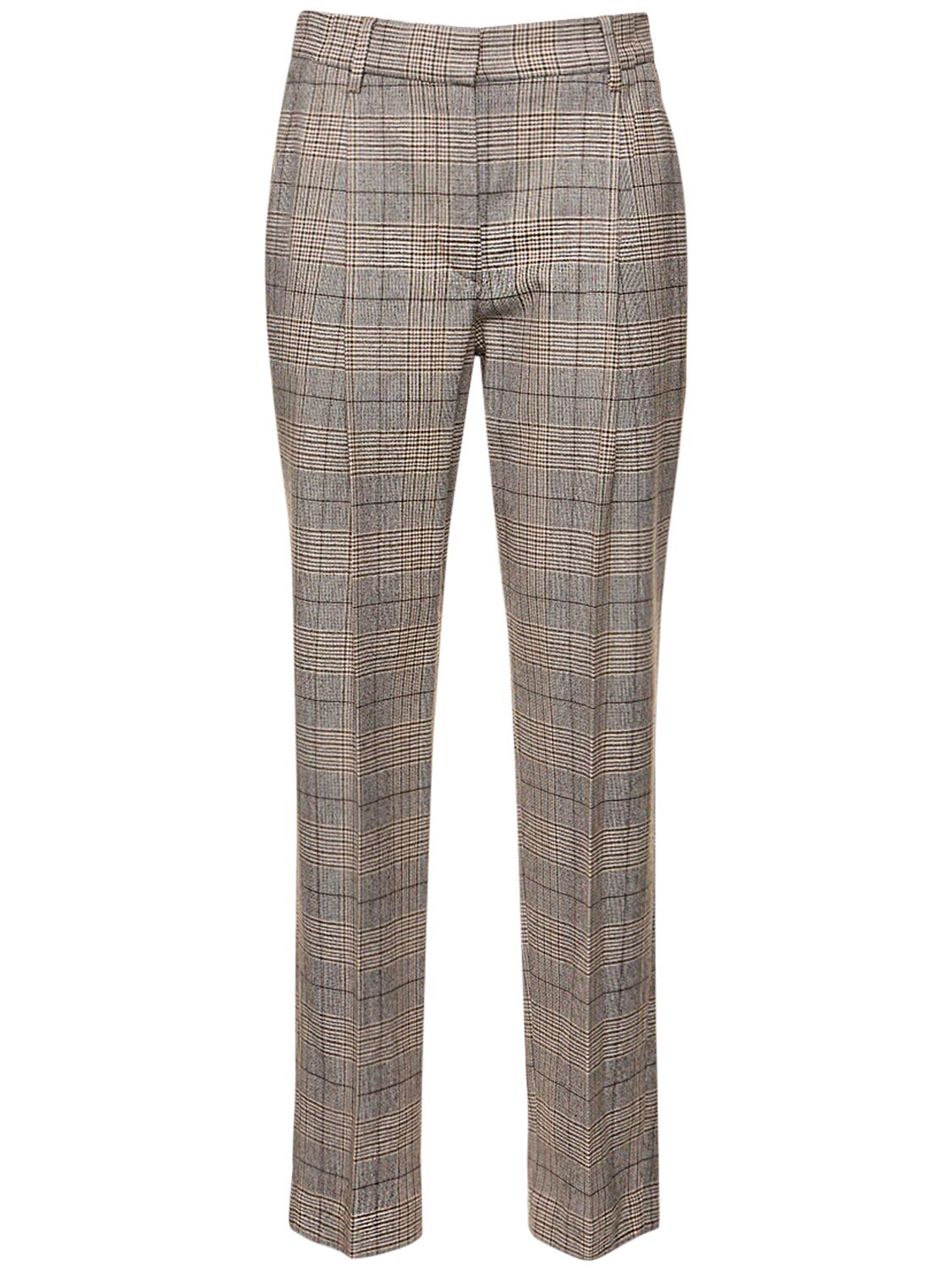 Brunello Cucinelli Prince Of Wales Wool Blend Pants In Multicolor